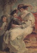Peter Paul Rubens Helena Fourment with Two of ber Cbildren (mk01) oil painting picture wholesale